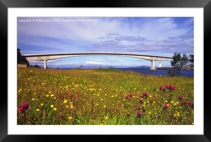 The Skye Bridge from Kyleakin  Framed Mounted Print by Navin Mistry