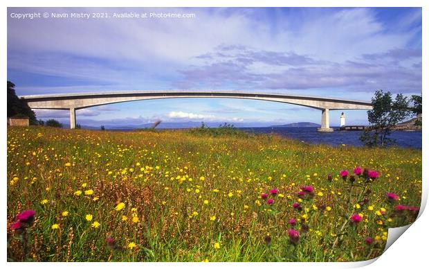 The Skye Bridge from Kyleakin  Print by Navin Mistry