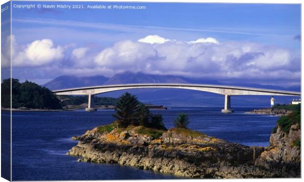 The Skye Bridge at the Kyle of Lochalsh Canvas Print by Navin Mistry