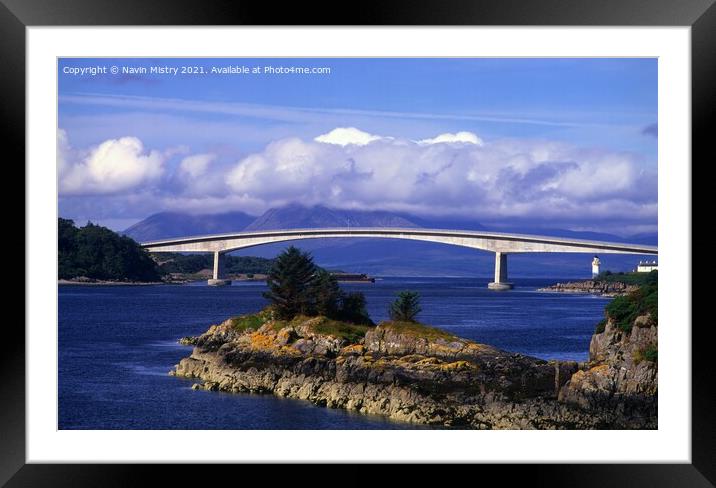 The Skye Bridge at the Kyle of Lochalsh Framed Mounted Print by Navin Mistry