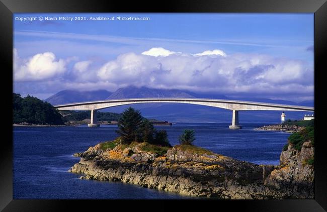 The Skye Bridge at the Kyle of Lochalsh Framed Print by Navin Mistry
