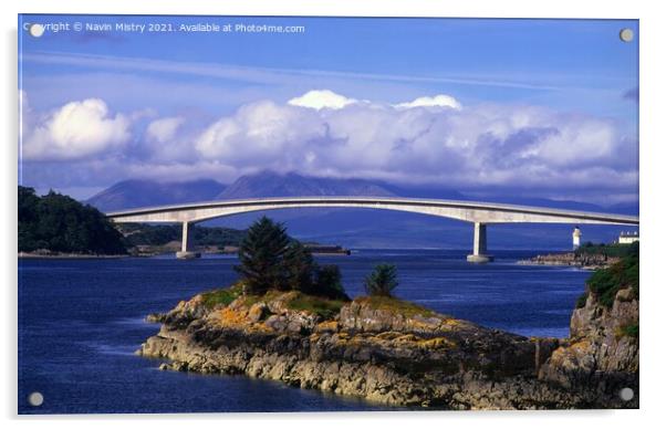 The Skye Bridge at the Kyle of Lochalsh Acrylic by Navin Mistry