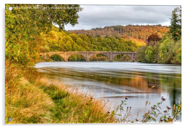 The River Tay in Autumn at Dunkeld, Perthshire Acrylic by Navin Mistry