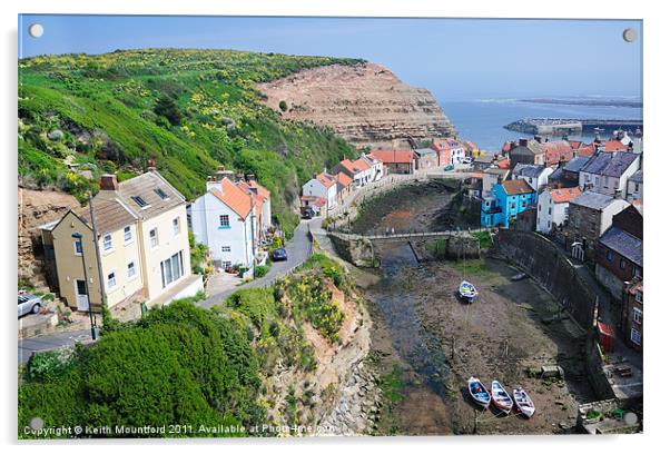 Above Staithes Acrylic by Keith Mountford