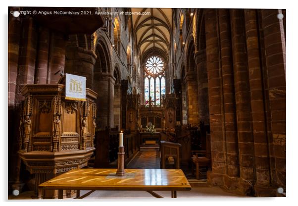 Interior of St Magnus Cathedral, Kirkwall Acrylic by Angus McComiskey