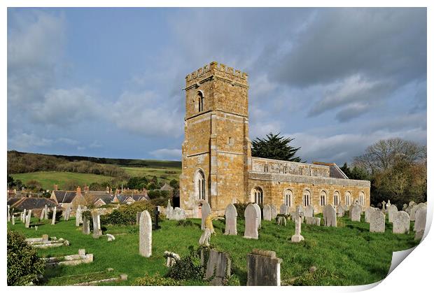 St Nicholas Church at Abbotsbury, Dorset Print by Arterra 