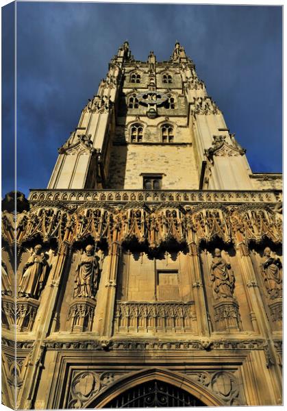 Canterbury Cathedral in Stormy Weather, Kent Canvas Print by Arterra 