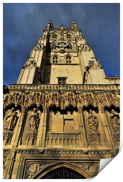 Canterbury Cathedral in Stormy Weather, Kent Print by Arterra 