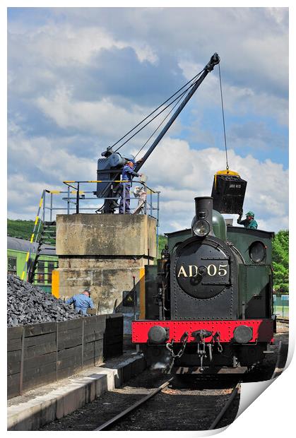 Steam Engine Loading Coal Print by Arterra 