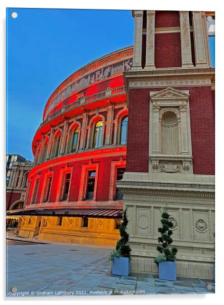 Royal Albert Hall Acrylic by Graham Lathbury