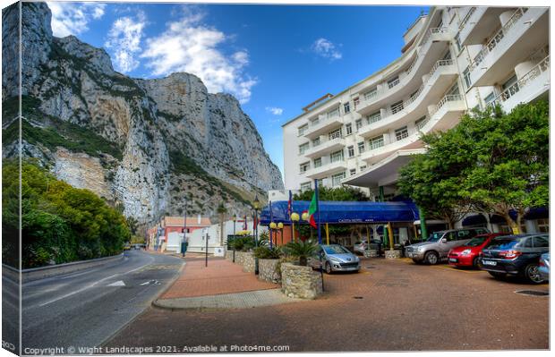 Caleta Hotel Gibraltar Canvas Print by Wight Landscapes