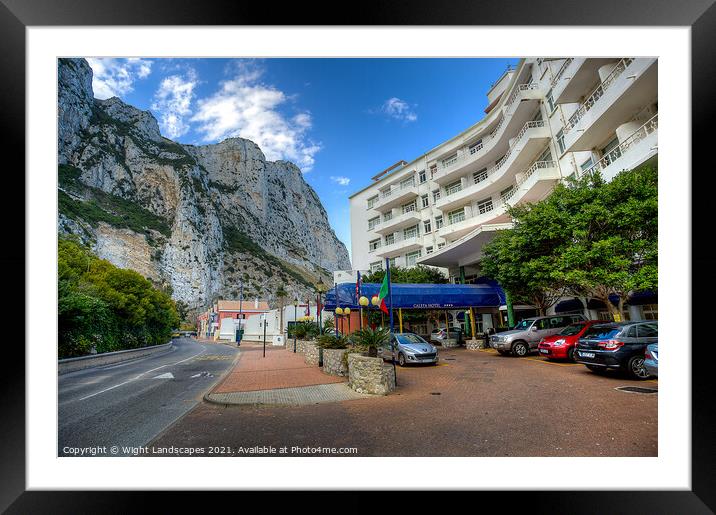Caleta Hotel Gibraltar Framed Mounted Print by Wight Landscapes