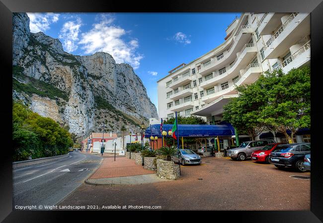 Caleta Hotel Gibraltar Framed Print by Wight Landscapes