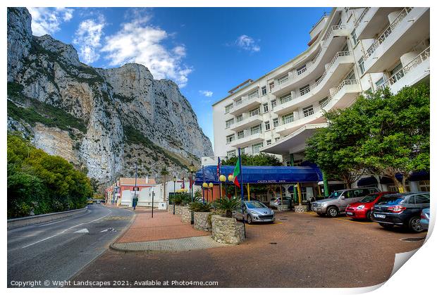 Caleta Hotel Gibraltar Print by Wight Landscapes