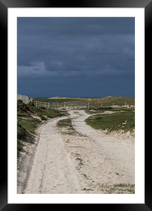 Sandy Track with Story Skies Framed Mounted Print by Christopher Stores