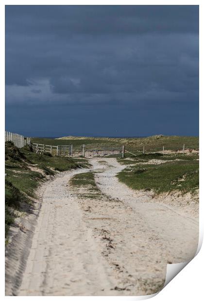 Sandy Track with Story Skies Print by Christopher Stores