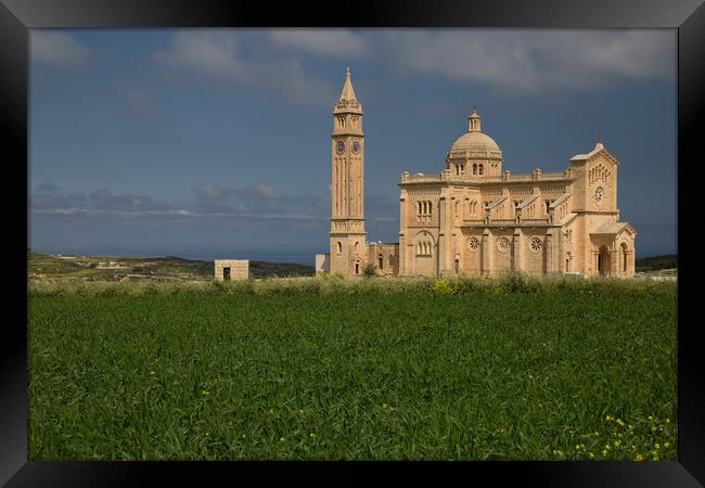 Gozo Church - Basilica of the National Shrine of the Blessed Virgin of Ta' Pinu Framed Print by Christopher Stores