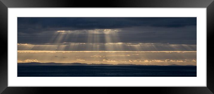 Sun Rays from Gairloch, Scotland Framed Mounted Print by Christopher Stores