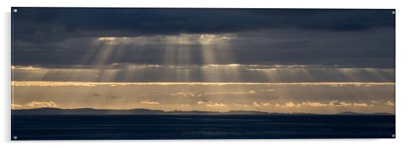 Sun Rays from Gairloch, Scotland Acrylic by Christopher Stores