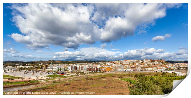 Silves Panorama Algarve Portugal Print by Wight Landscapes