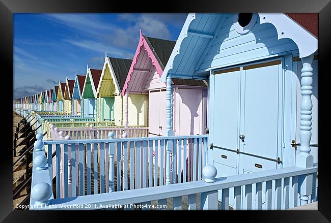 Colourful Beach Huts Framed Print by Keith Mountford
