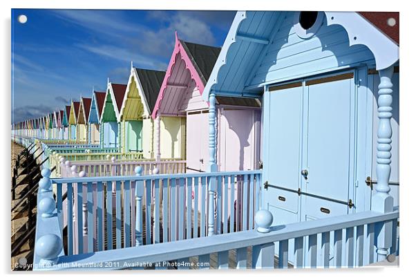 Colourful Beach Huts Acrylic by Keith Mountford