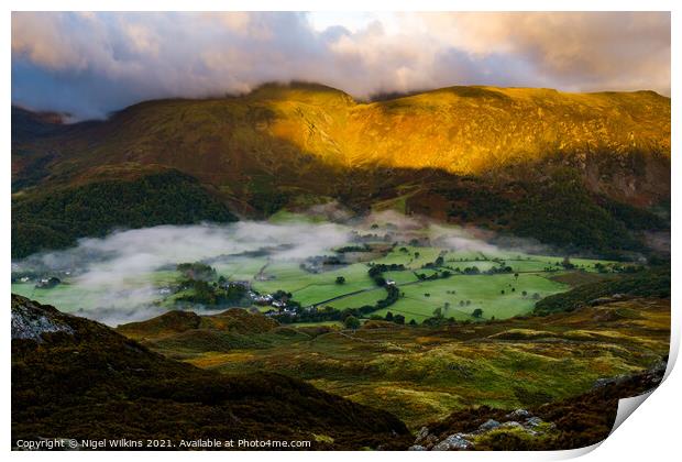 Rosthwaite, Lake District Print by Nigel Wilkins