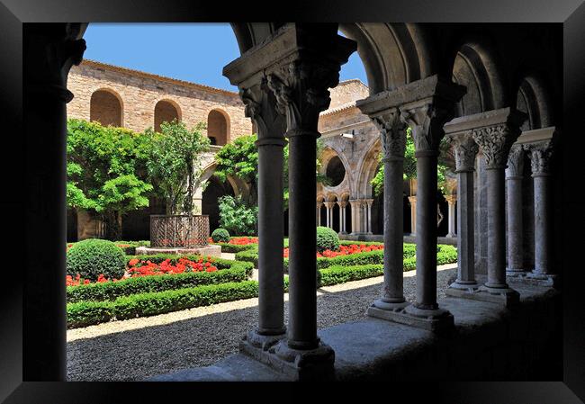 Fontfroide Abbey Cloister Framed Print by Arterra 