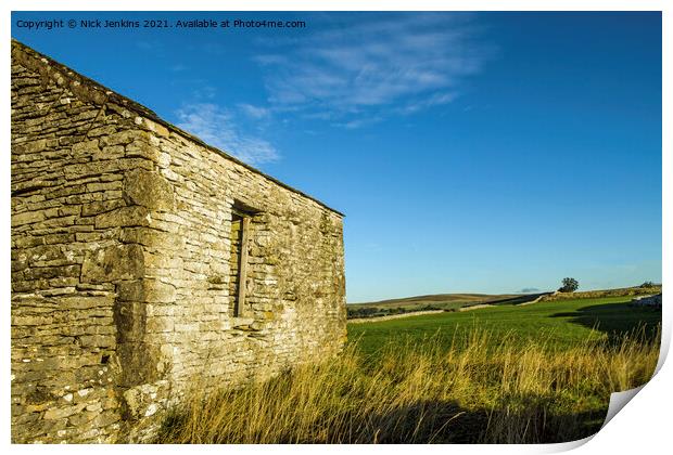 Old Limestone Barn Ravenstonedale Cumbria Print by Nick Jenkins