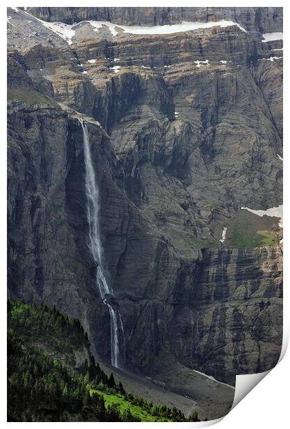 Gavarnie Falls in the Pyrenees Print by Arterra 