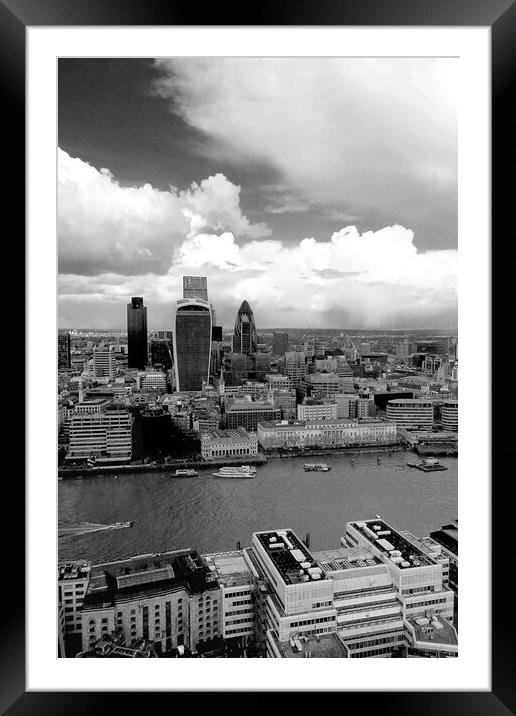 London Skyline Cityscape England Framed Mounted Print by Andy Evans Photos