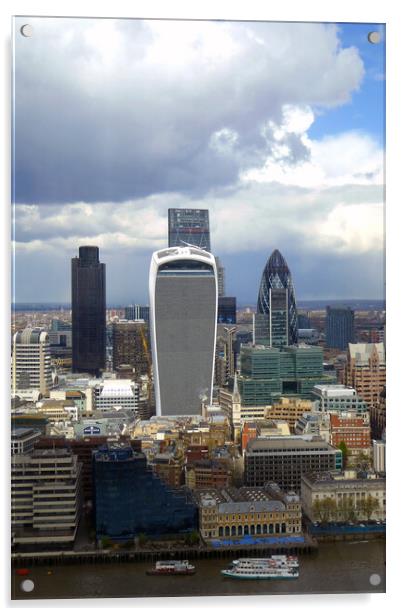 London Skyline Cityscape England Acrylic by Andy Evans Photos