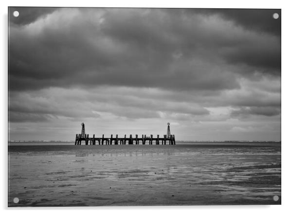 Old Pier under cloud Acrylic by David McCulloch