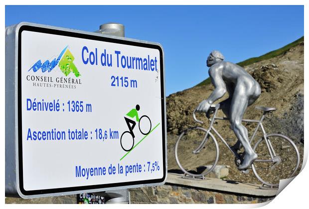 Col du Tourmalet, Pyrenees Print by Arterra 