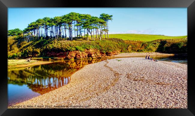 Budleigh Salterton End Of The Beach Framed Print by Peter F Hunt