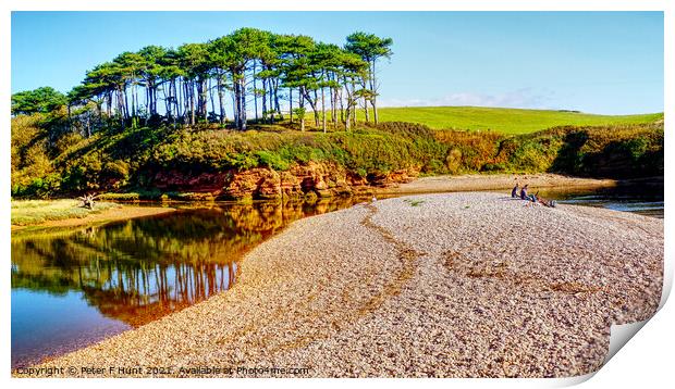 Budleigh Salterton End Of The Beach Print by Peter F Hunt
