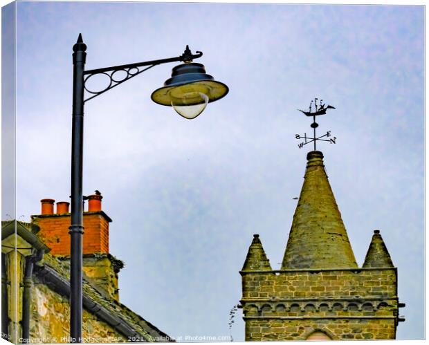 Street light and roof tops Canvas Print by Philip Hodges aFIAP ,