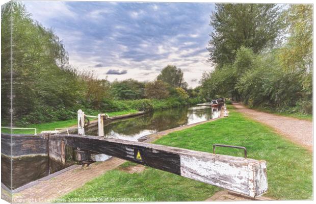 The Kennet and Avon at Padworth Canvas Print by Ian Lewis