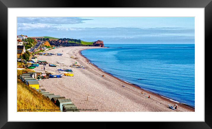 Budleigh Salterton Beach East Devon Framed Mounted Print by Peter F Hunt