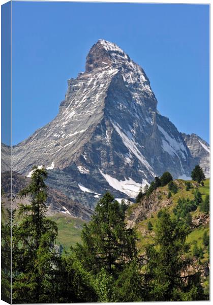 Matterhorn in Wallis Canvas Print by Arterra 