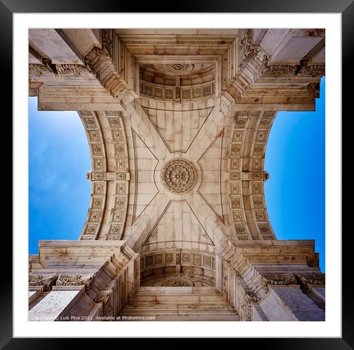 Triumphal Arch in Lisbon, Portugal Framed Mounted Print by Luis Pina