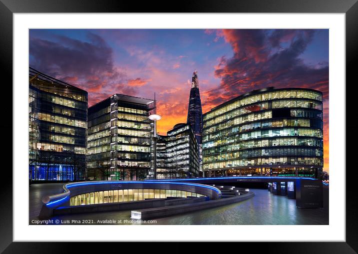 Shard and City Hall in London, England Framed Mounted Print by Luis Pina