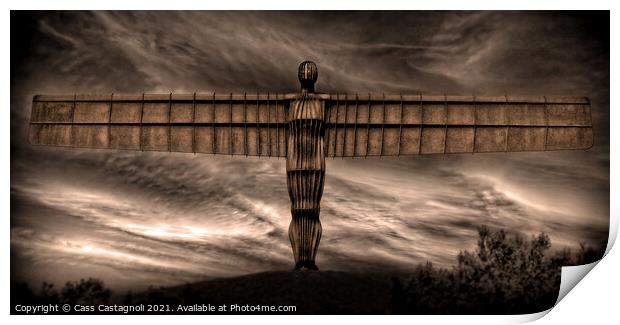 Angel of the North - The Golden Angel Print by Cass Castagnoli