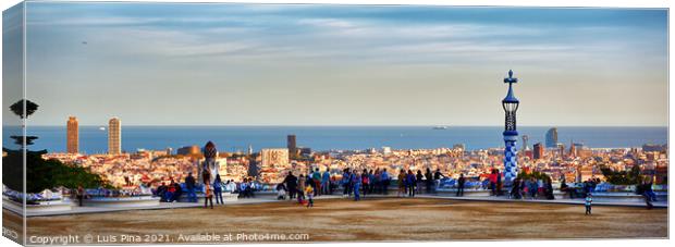 Park Guell View Canvas Print by Luis Pina