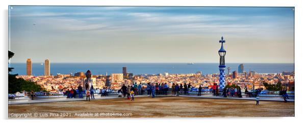 Park Guell View Acrylic by Luis Pina