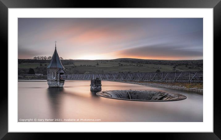 Pontsticill Reservoir Sunrise Framed Mounted Print by Gary Parker