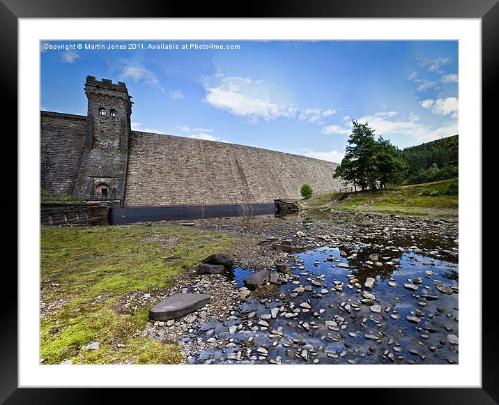 Derwent Dam wide angle panorama Framed Mounted Print by K7 Photography