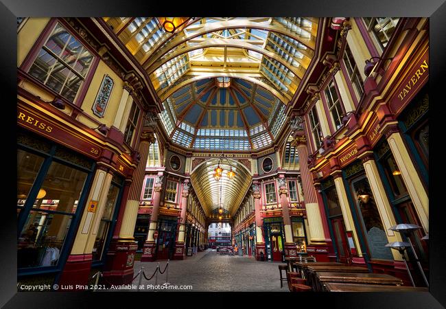 Leadenhall Market in London, England Framed Print by Luis Pina