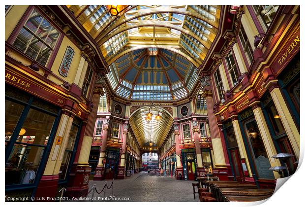 Leadenhall Market in London, England Print by Luis Pina