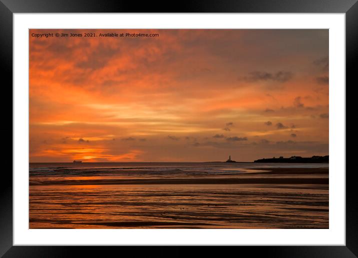 December sunrise over the North Sea Framed Mounted Print by Jim Jones